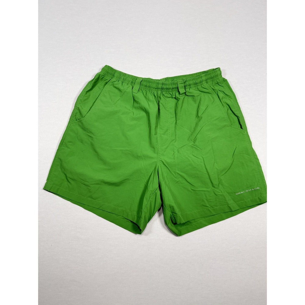 Columbia PFG Shorts‎ Mens Medium Green Swim Trunks Omni-Shade Lined UPF Fishing